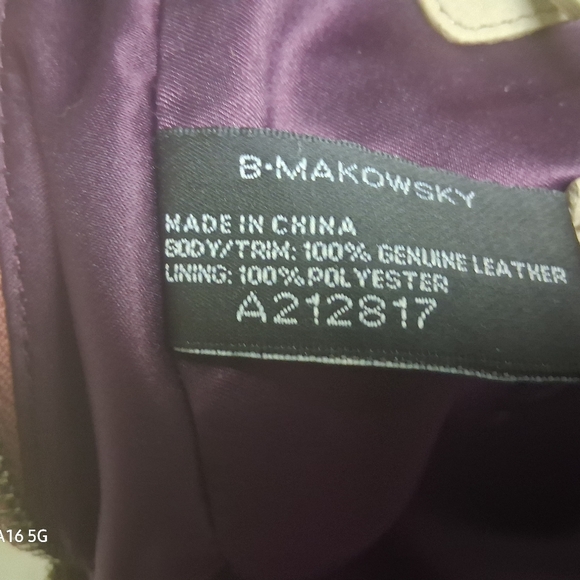 B. Makowsky Pink Leather Handbag - Picture 4 of 6